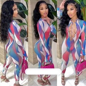 Colorful Abstract Jumpsuit